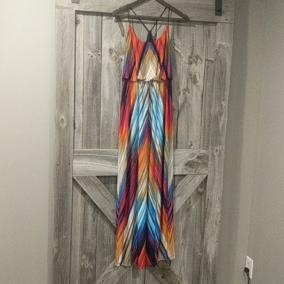 Women's multi color Venus maxi dress - Picture 2 of 4